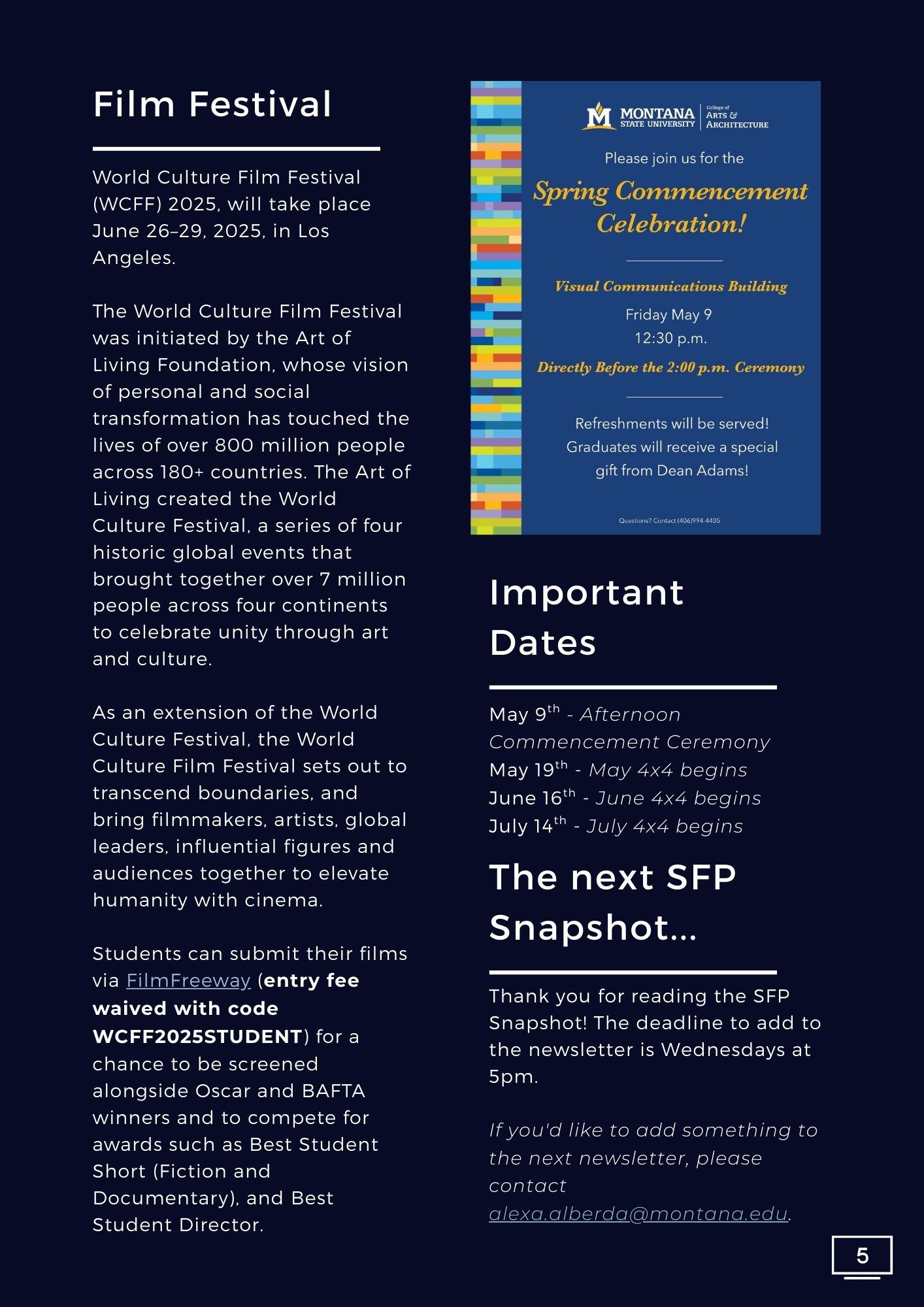 The SFP Snapshot V156 Page 6